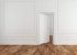 white walls with door ajar